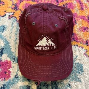 District Women's Burgundy Mountain Cap